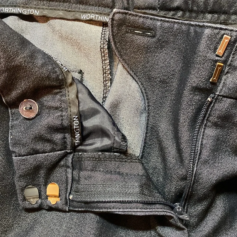 Worthington Gray Straight-Leg Trousers
